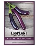 Eggplant Seeds for Planting - (Long Purple) is A Great Heirloom, Non-GMO Vegetable Variety- 500 mg Seeds Great for Outdoor Spring, Winter and Fall Gardening by Gardeners Basics photo / $5.95