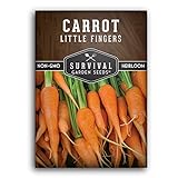 Survival Garden Seeds - Little Fingers Carrot Seed for Planting - Packet with Instructions to Plant and Grow Delicious Baby Carrots in Your Home Vegetable Garden - Non-GMO Heirloom Variety - 1 Pack photo / $4.99