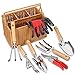 photo SOLIGT 8 Piece Garden Tool Set with Basket, Stainless Steel Extra Heavy Duty Gardening Hand Tools Kit with Wood Handle for Men Women