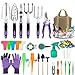 photo Tudoccy Garden Tools Set 83 Piece, Succulent Tools Set Included, Heavy Duty Aluminum Gardening Tools for Gardening, Non-Slip Ergonomic Handle Tools, Durable Storage Tote Bag, Gifts Tools for Men Women