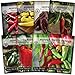 photo Sow Right Seeds - Hot and Sweet Pepper Seed Collection for Planting - Banana, Chocolate, Cayenne, California Wonder, Jalapeno, Poblano, Cubanelle and Serrano Peppers - Non-GMO Heirloom Seeds to Plant